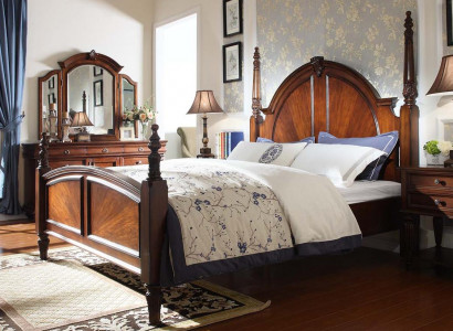 Schlafzimmer Bett Klassisch Neu stilvolles im Modernen braun Holz Luxus